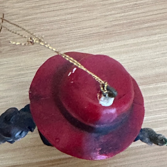 Vintage Bradford Christmas Ornament Hong Kong 80s country kid, rabbit & carrot. - Picture 6 of 8